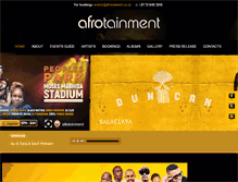 Tablet Screenshot of afrotainment.co.za
